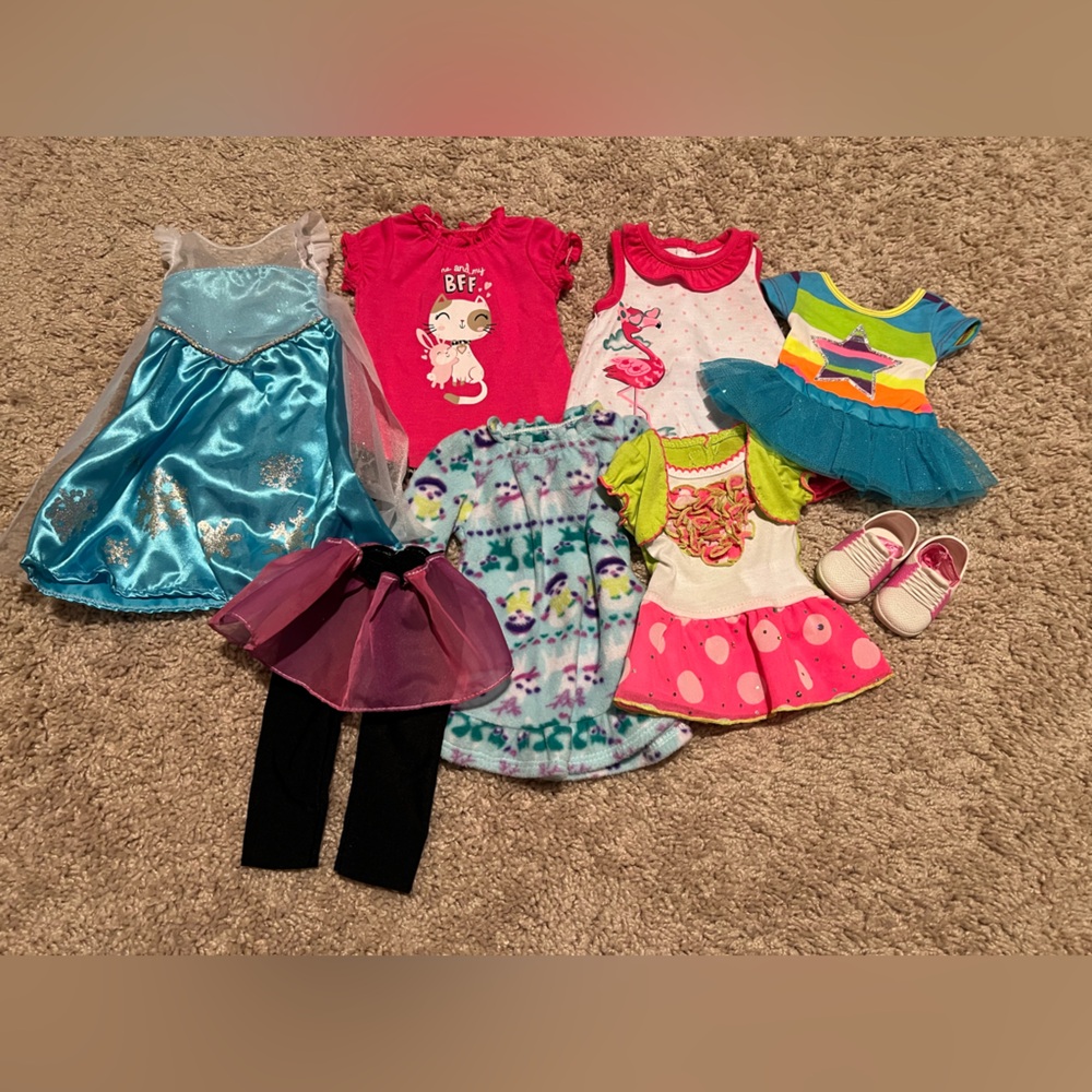 Colorful Doll Clothing Set with Accessories for 18 in Dolls